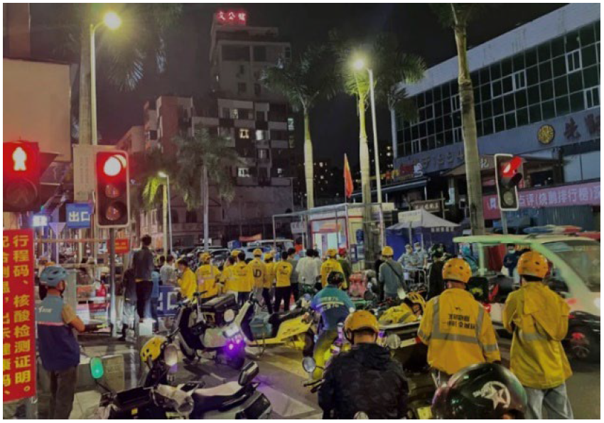 The numerous delivery riders across Shenzhen play a crucial role in the city’s digital economy.